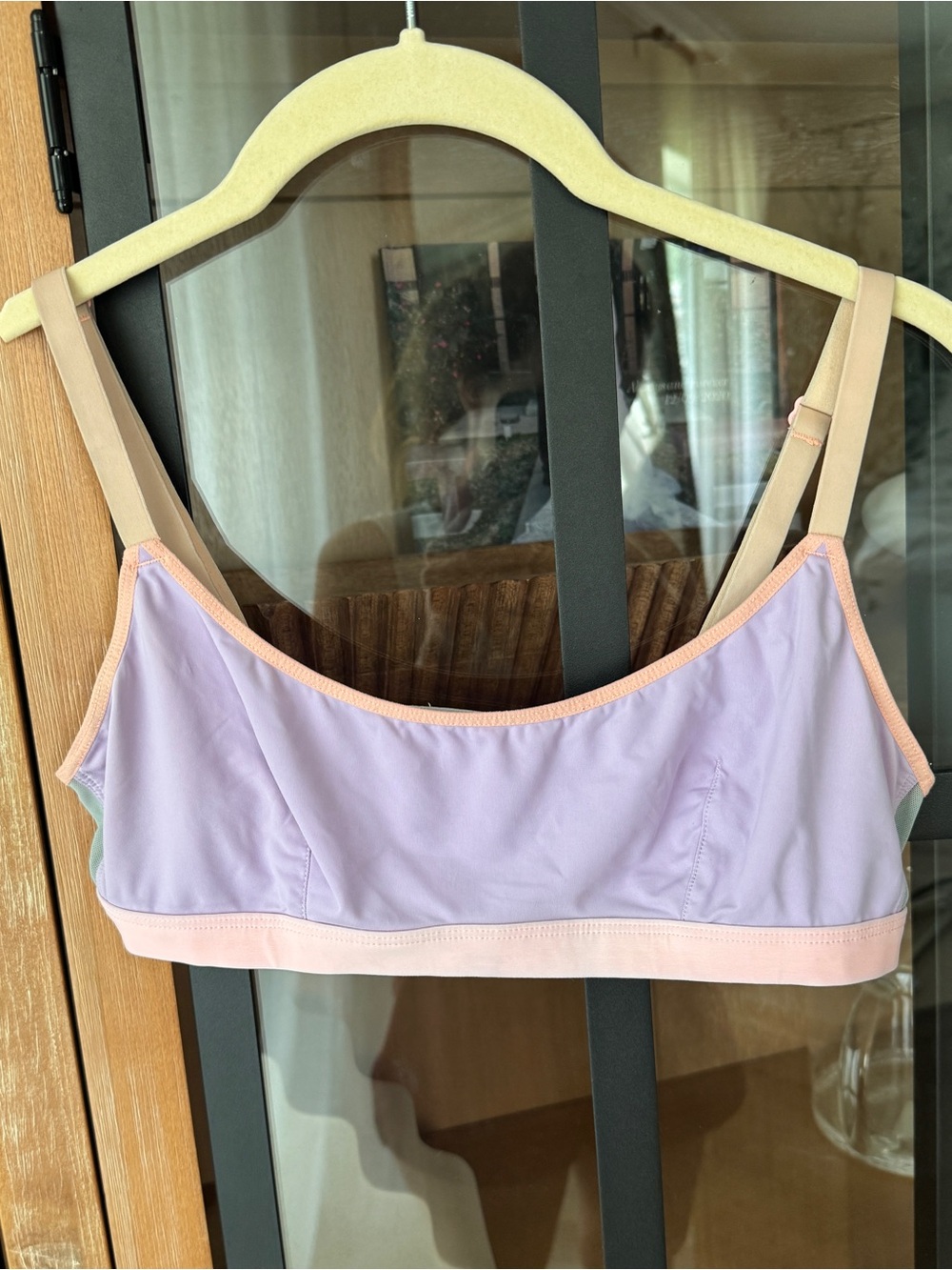 Parade bralette lavender peach contrast scoop neck